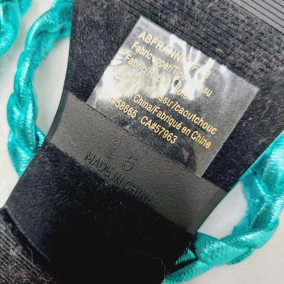 NEW Bundle of 2 Abound Frannie Blue/White Metallic Braided Sandals S163 - Picture 7 of 8